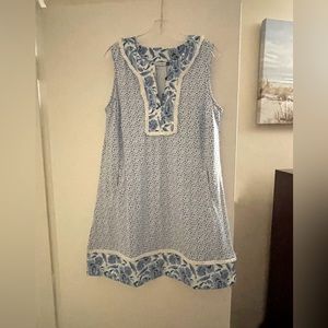 Charleston Sleeveless Fringe Tunic Dress 1X